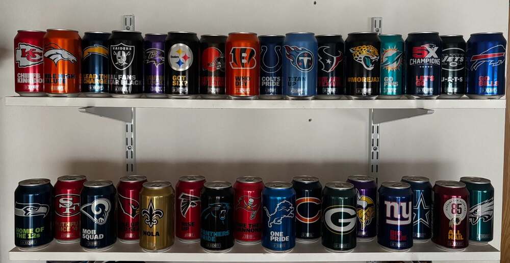 Bud Light 2017 NFL Official Limited Edition Team Collector Beer Cans (Set of 32)